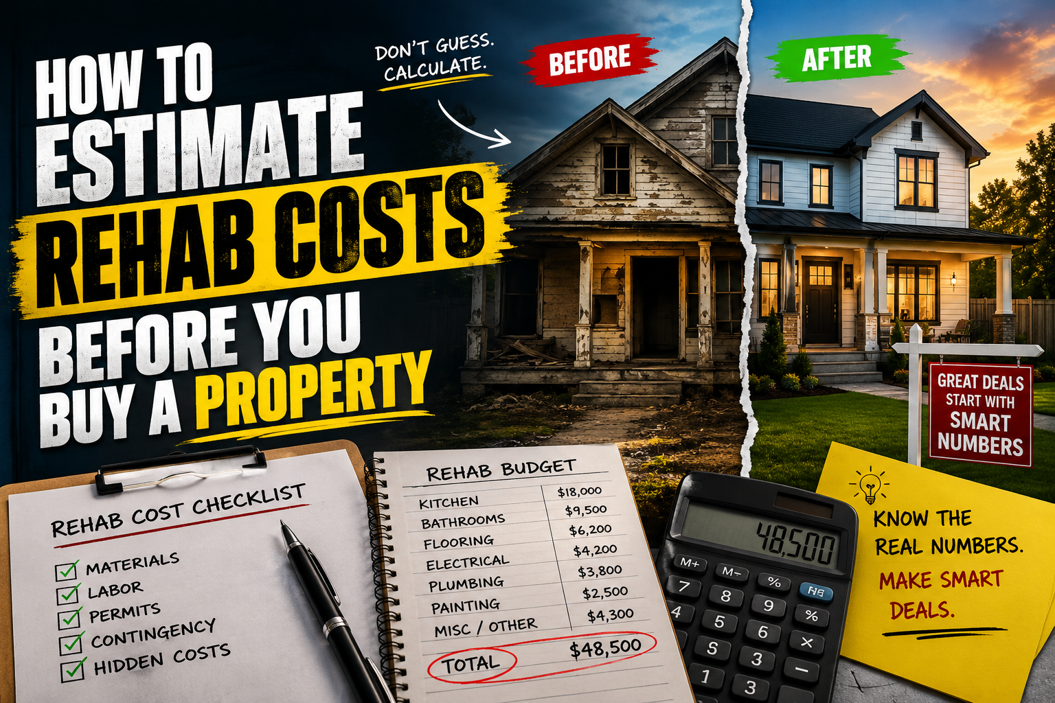 How to Estimate Rehab Costs Before You Buy a Property